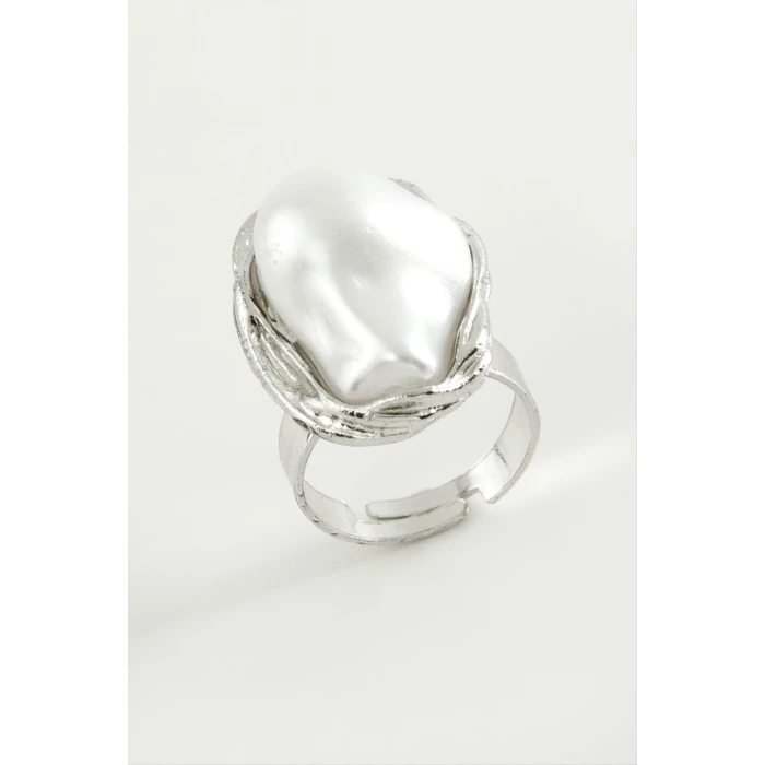 ieg™ Oval İnci Metal Yüzük