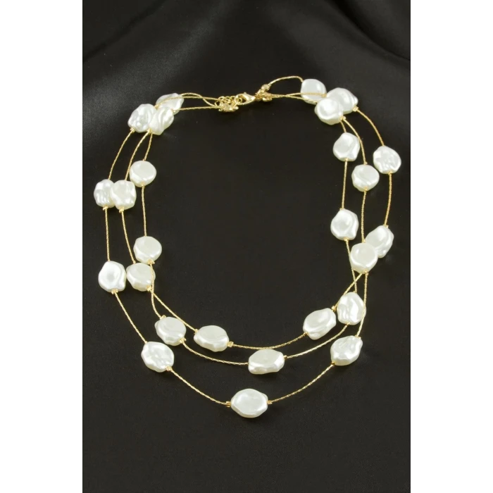 ieg™ Oval İnci Üçlü Kolye