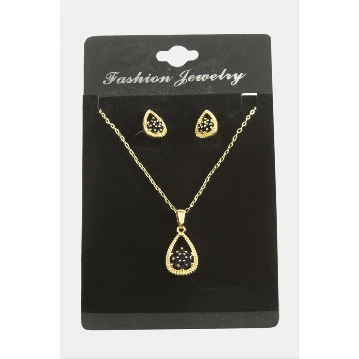 ieg™ Oval Kartanesi Zirkon Taşlı Set Kolye