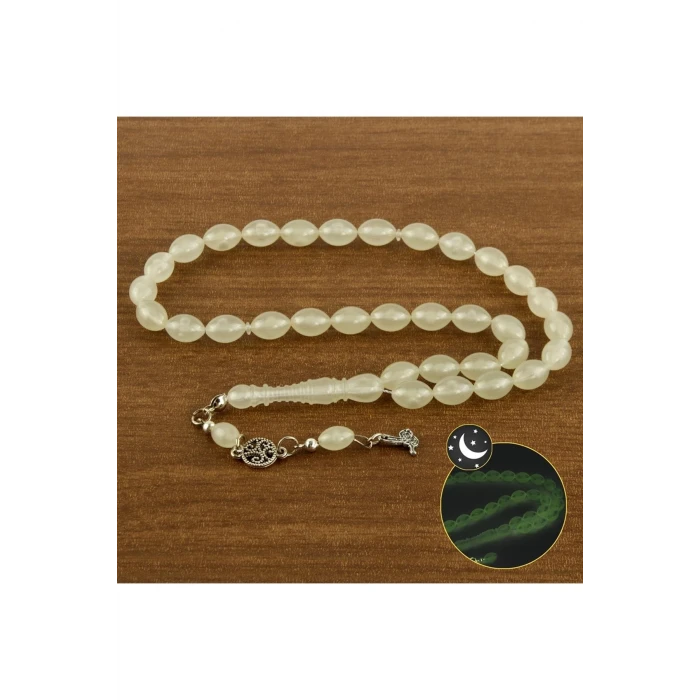 ieg™ Oval Kesim Tombul Fosforlu Tesbih 8*10 mm