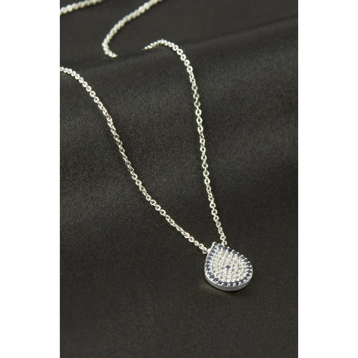 ieg™ Oval Nazar Zirkon Taşlı Kolye