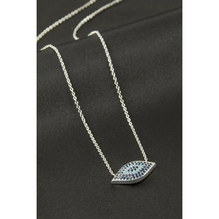 ieg™ Oval Nazar Zirkon Taşlı Kolye