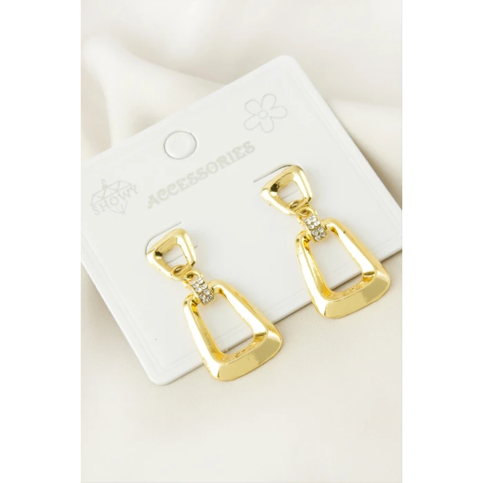 ieg™ Oval Taşlı Metal Küpe