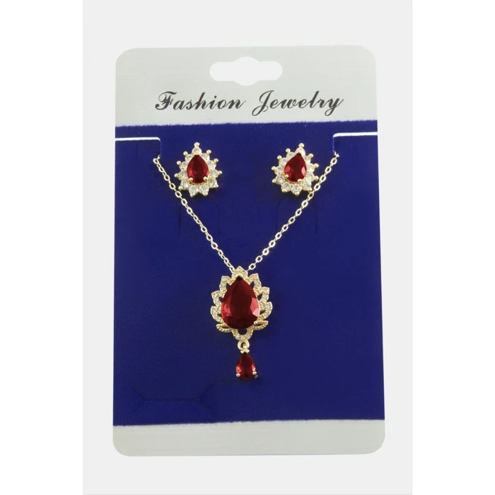 ieg™ Oval Zirkon Taşlı Set Kolye