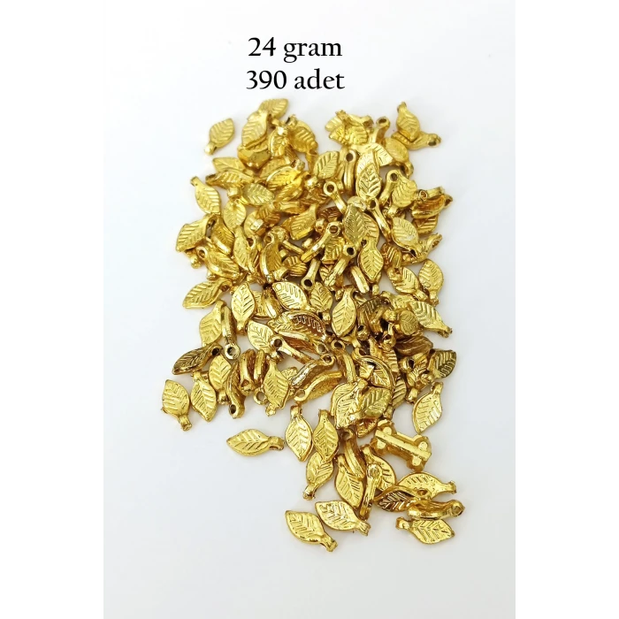 İEG Oya Abiye Bileklik Kolye Pleksi Metalik Plastik Pul Altın Renk 24 gram 390 adet - BNC535