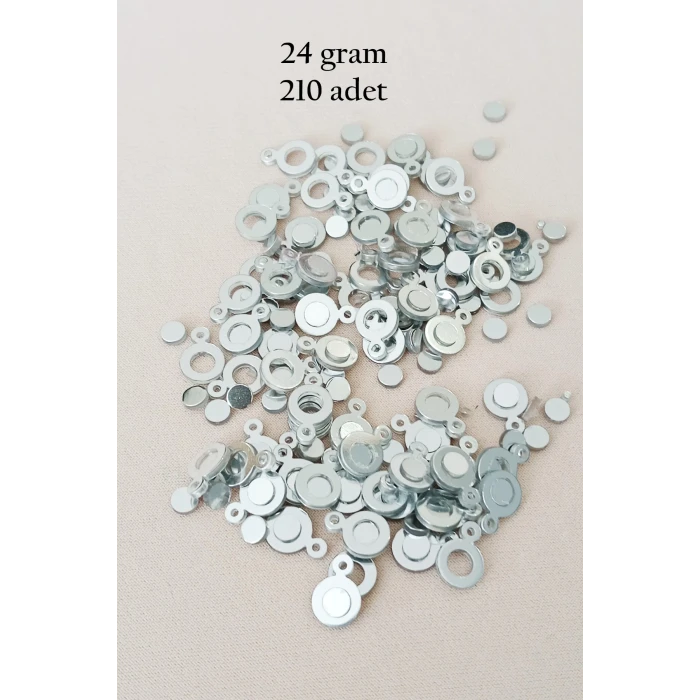 İEG Oya Abiye Bileklik Kolye Pleksi Metalik Plastik Pul Gümüş Renk 24 gram 210 adet - BNC570