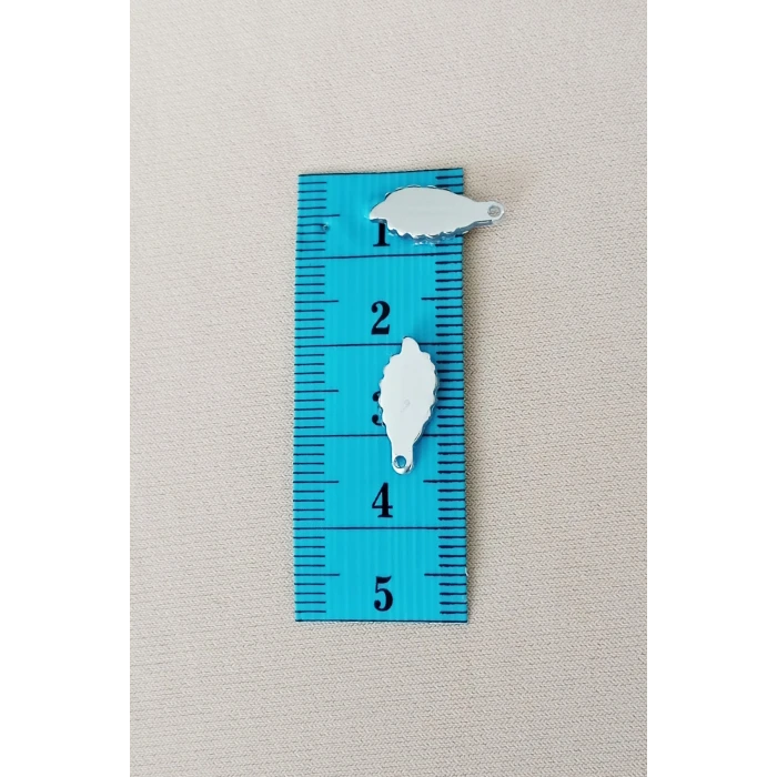 İEG Oya Abiye Bileklik Kolye Pleksi Metalik Plastik Pul Gümüş Renk 24 gram 210 adet - BNC572