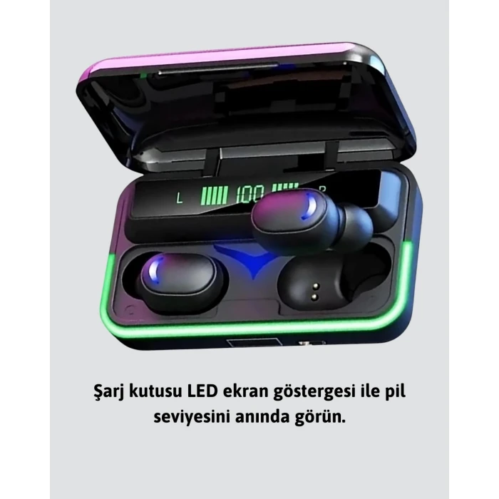 ieg™ Oyun Modlu E10 Bluetooth Kulaklık Powerbank ve LED Ekranlı