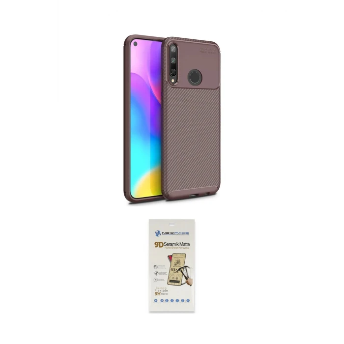 ieg™ P40 Lite E Kılıf Eksen Form Prime - Siyah Mat Seramik Nano Ekran Koruyucu