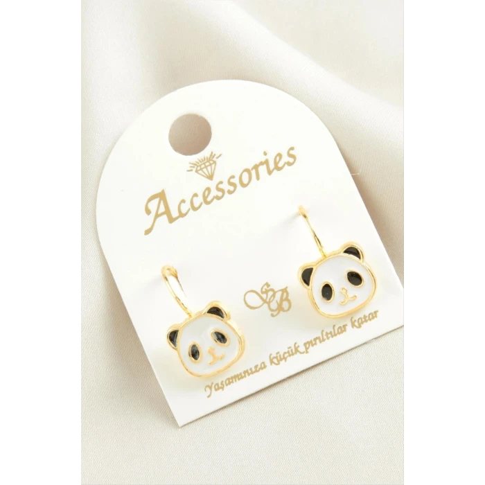 ieg™ Panda Mineli Klipsi Küpe