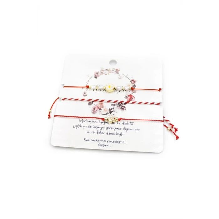 ieg™ Papatya Marteniçka Bileklik - Kırmızı