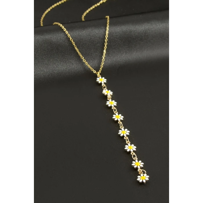 ieg™ Papatya Mineli Çelik Y Kolye