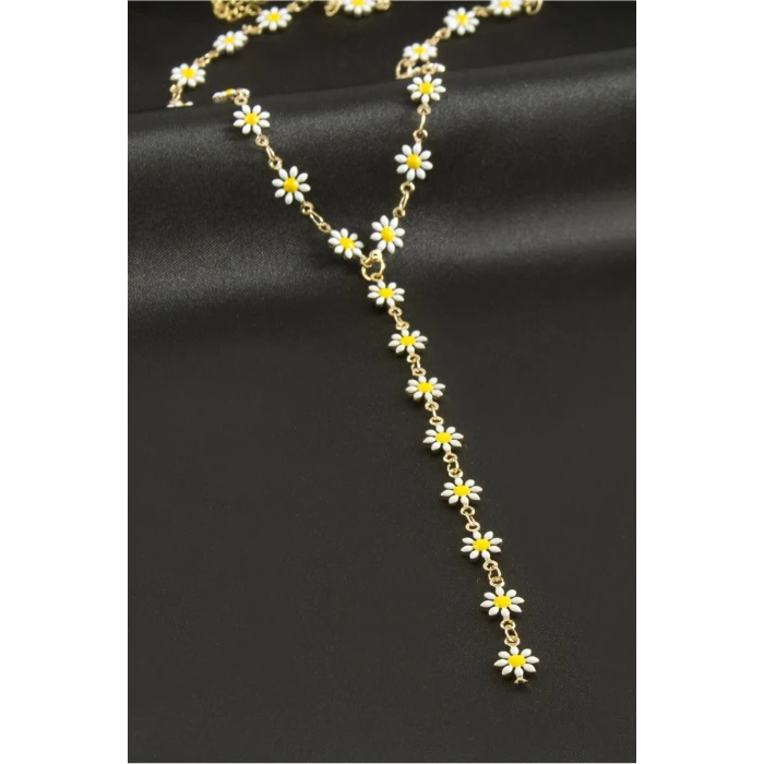 ieg™ Papatya Mineli Çelik Y Kolye