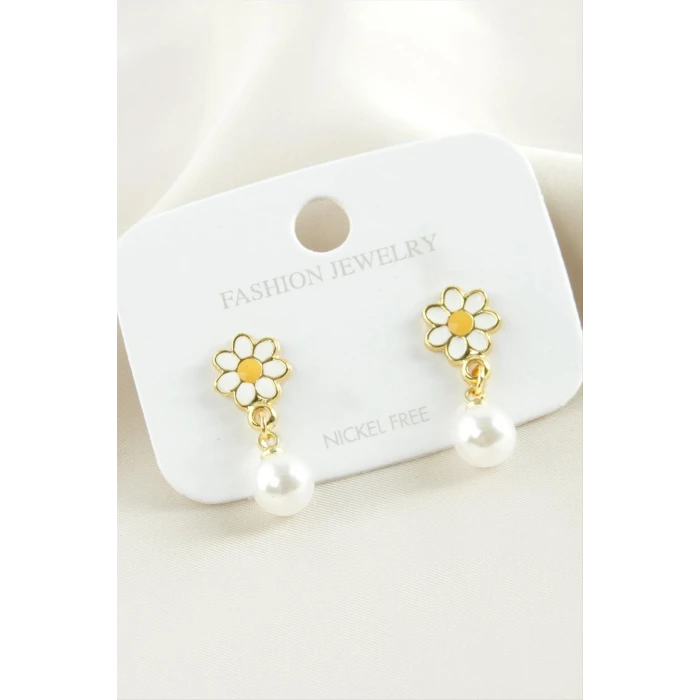 ieg™ Papatya Mineli İnci Küpe