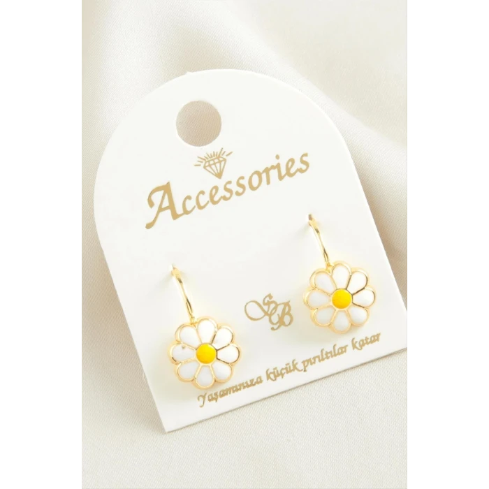 ieg™ Papatya Mineli Klipsi Küpe