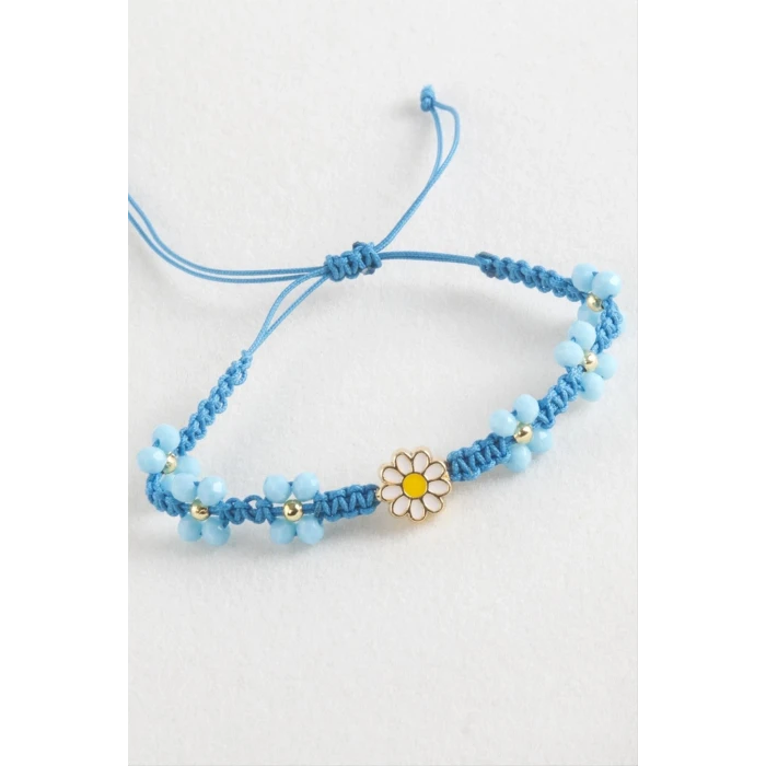 ieg™ Papatya Mineli Makrome Örgülü İp Bileklik