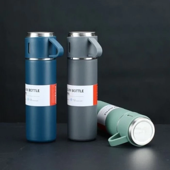 ieg™ Paslanmaz Çelik Bardaklı Termos Seti 500 ML