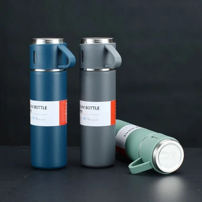 ieg™ Paslanmaz Çelik Bardaklı Termos Seti 500 ML