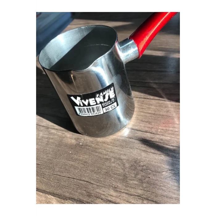 İEG Paslanmaz Çelik Cezve 300 Ml Kahve Pişirim Cezvesi Bakalit Saplı -VVs100