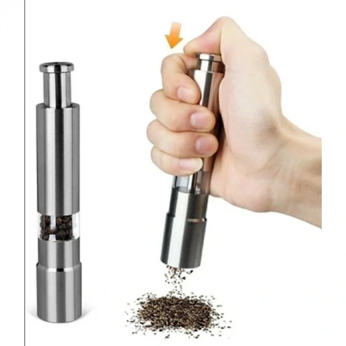 ieg™ Paslanmaz Çelik Otomatik Basmalı Baharat Öğütücü