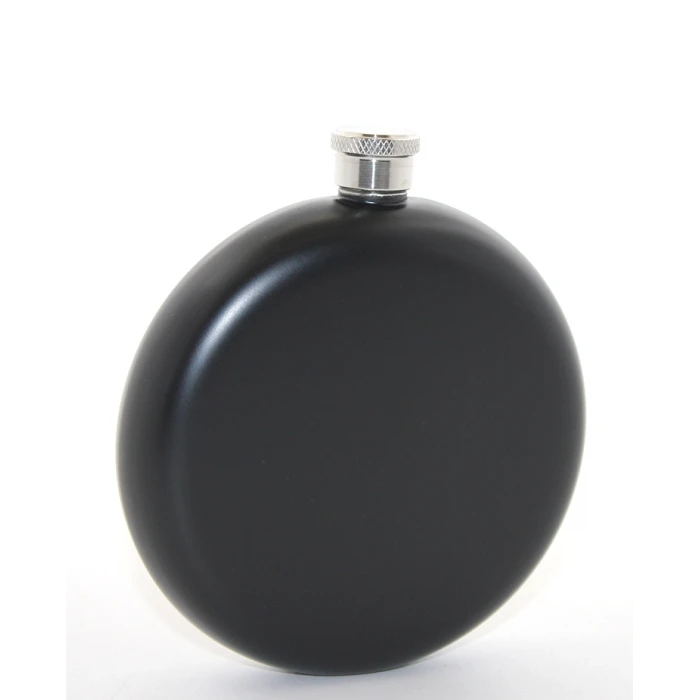ieg™ Paslanmaz Çelik Yuvarlak 8 Oz Tekli Matara Siyah Renk