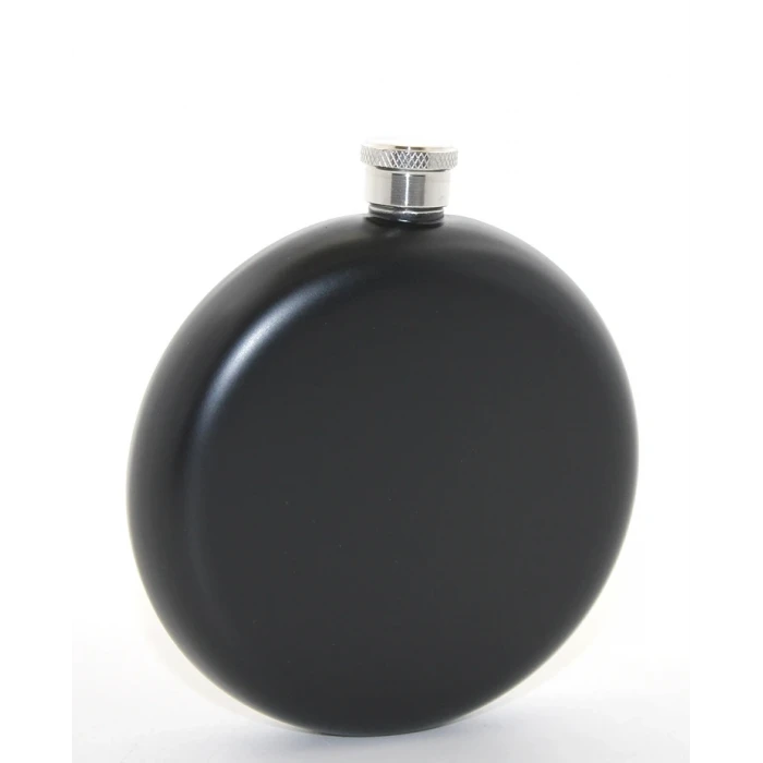 ieg™ Paslanmaz Çelik Yuvarlak 8 Oz Tekli Matara Siyah Renk