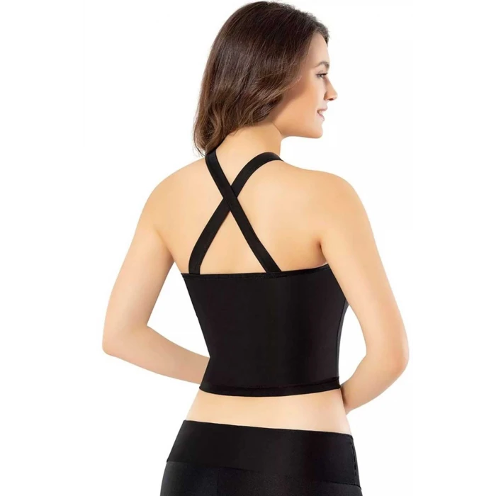 ieg™ Pedli Dalgıç Modelli Krop Kadın Büstiyer Siyah