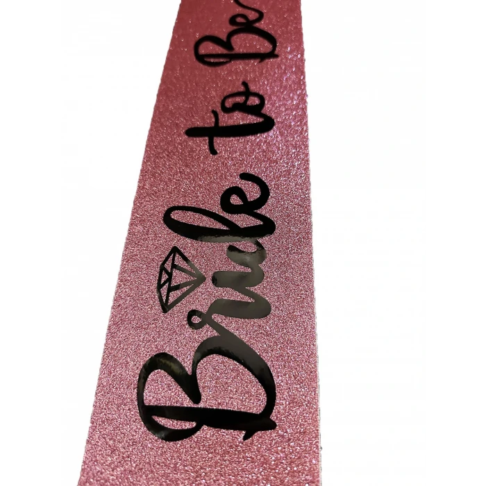 ieg™ Pembe Siyah Alyanslı Bride To Be Kuşak Kemer