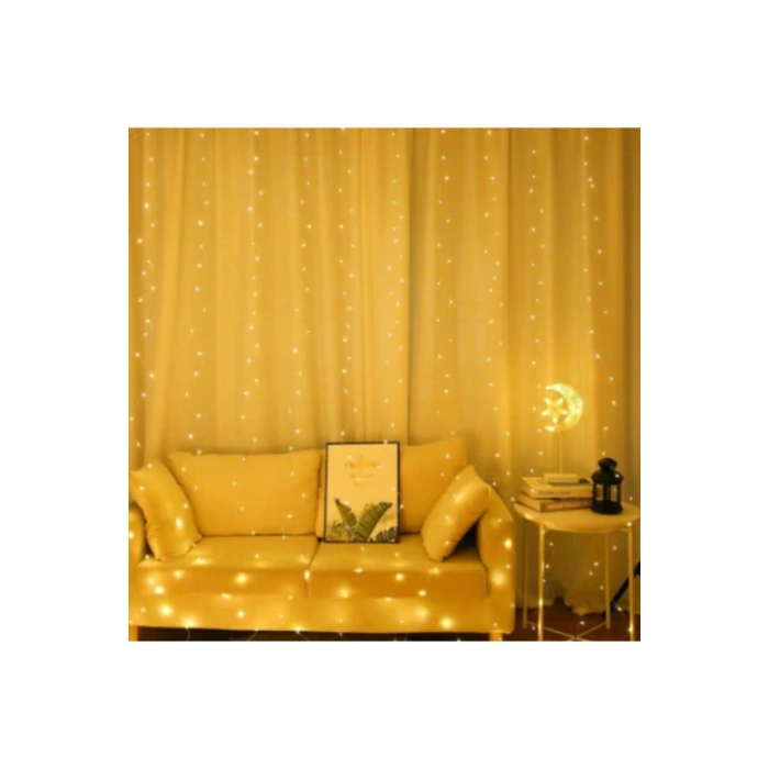 ieg ™ Perde Led  2 Metre Kumandalı 8 Ayrı Moda Sahip ( 2 mt X 2 mt ) Perde Led Peri Led Usb