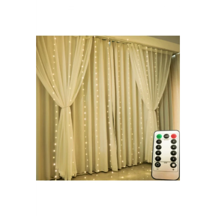 ieg ™ Perde Led  2 Metre Kumandalı 8 Ayrı Moda Sahip ( 2 mt X 2 mt ) Perde Led Peri Led Usb