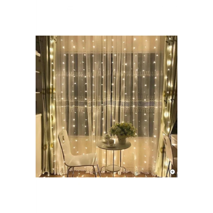 ieg ™ Perde Led  2 Metre Kumandalı 8 Ayrı Moda Sahip ( 2 mt X 2 mt ) Perde Led Peri Led Usb