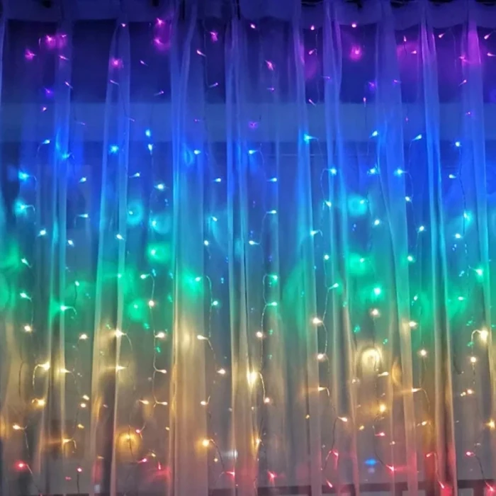 ieg™ Perde Led  240 Ledli 8 Fonksiyonlu Dekor Lambası Rgb