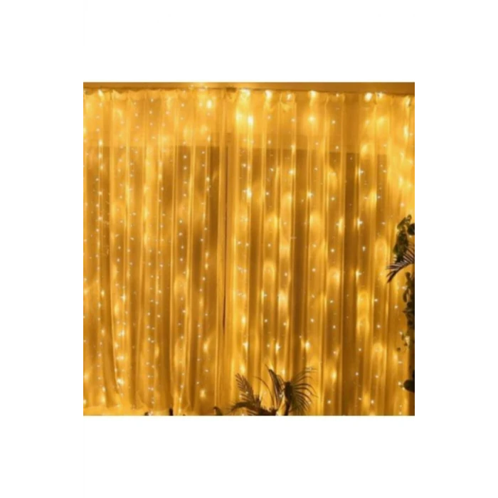 ieg ™ Perde Led  3 Metre Kumandalı 8 Ayrı Moda Sahip 3mx3m ( 3 mt X 3 mt ) Perde Led Peri Led Usb
