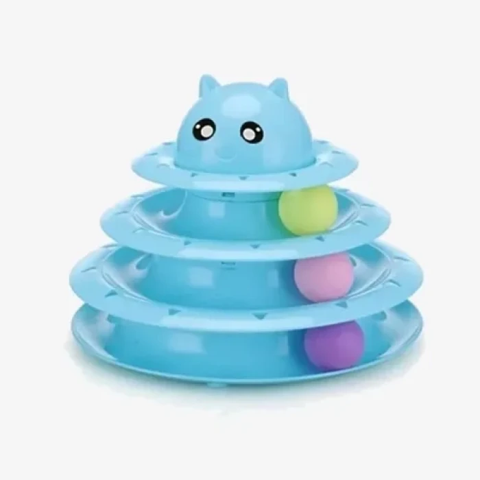 ieg™ PetZoom Kedi Başlıklı 3 Katlı Kedi Oyuncağı