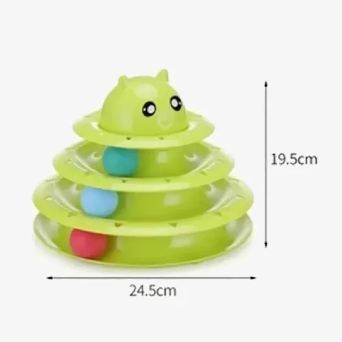 ieg™ PetZoom Kedi Başlıklı 3 Katlı Kedi Oyuncağı