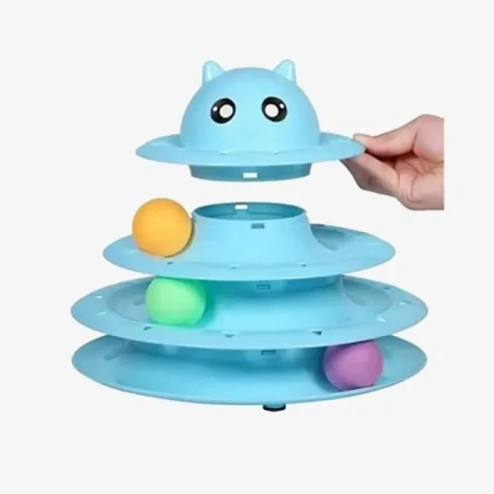 ieg™ PetZoom Kedi Başlıklı 3 Katlı Kedi Oyuncağı