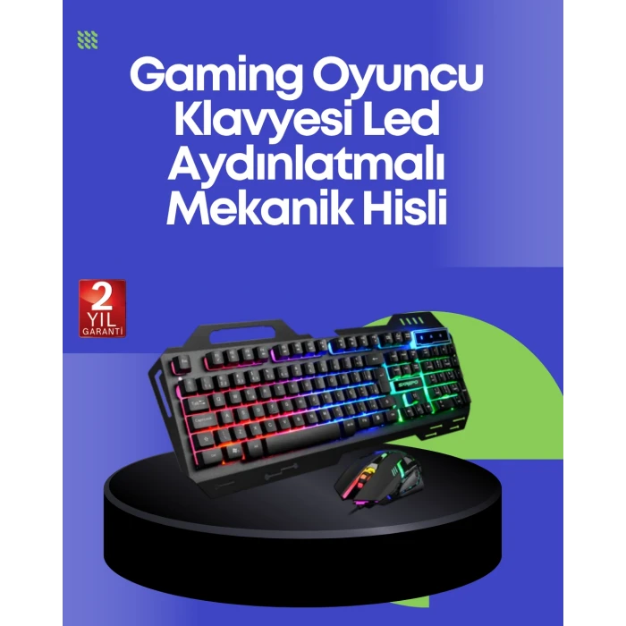 ieg™ PG8018 LED Aydınlatmalı Mekanik Klavye Mouse – Oyunlarda Üstün Performans