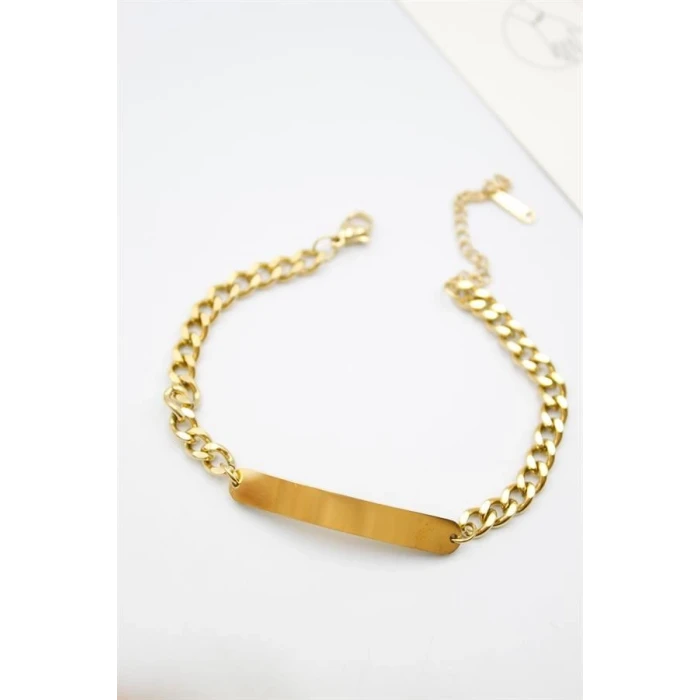 ieg™ Plaka Zincir Bileklik - Altın