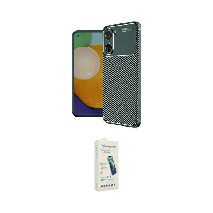 ieg™ Poco X7 Pro Kılıf Eksen Form Prime - Şeffaf Pasifik Cam Ekran Koruyucu