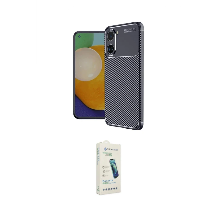 ieg™ Poco X7 Pro Kılıf Eksen Form Prime - Şeffaf Pasifik Cam Ekran Koruyucu