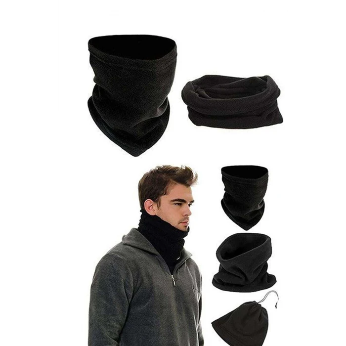 İEG Polar Termal Kar Maskesi ve İpli Boyunluk Bere Siyah Set