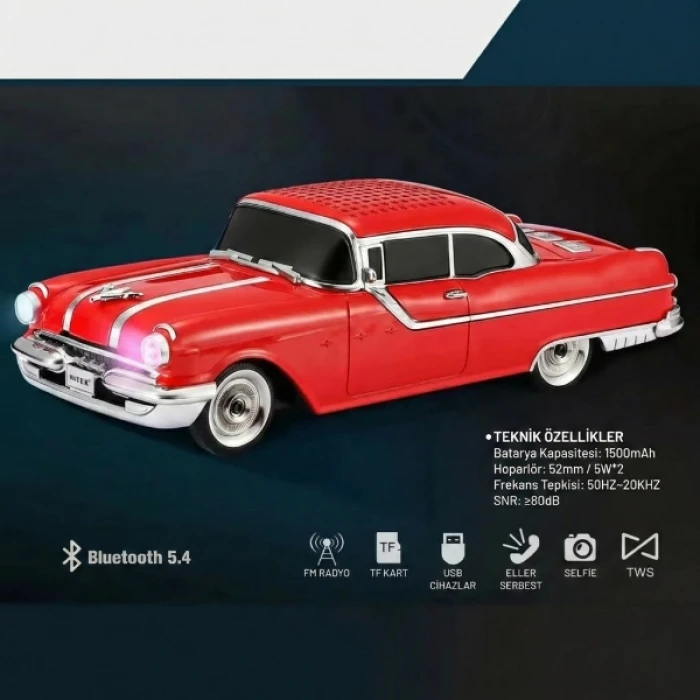 ieg™ Pontiac Klasik Araba Tasarımlı Bluetooth Hoparlör