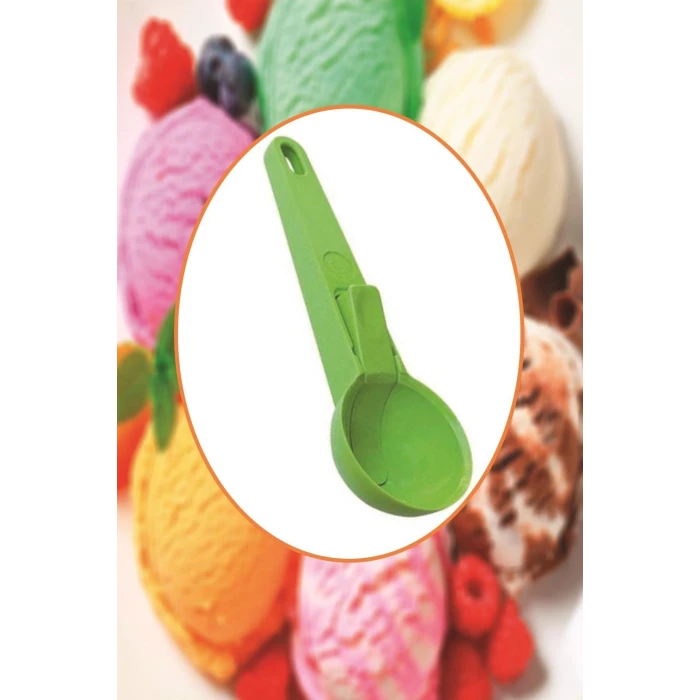 ieg™  Pratik Mandallı Plastik Dondurma Servis Sunum Kepçesi Kaşığı