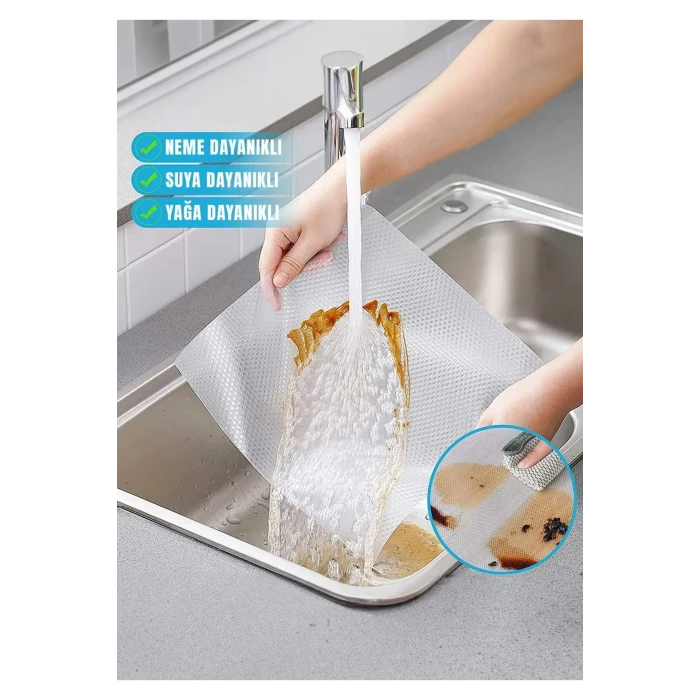 ieg™ Premium 3 Metre Pıtırcıklı Kaydırmaz Şeffaf Raf Örtüsü Halı Kaydırmaz 45 CmX3M Kalın Kaliteli Folyo