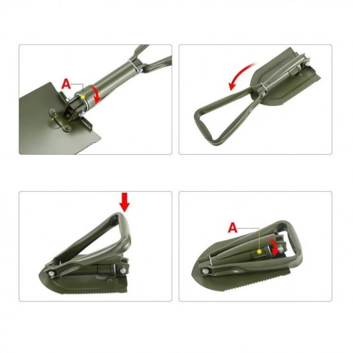 ieg™ Profesyonel Portatif Katlanabilir Kürek ( Orta Boy 59 Cm )