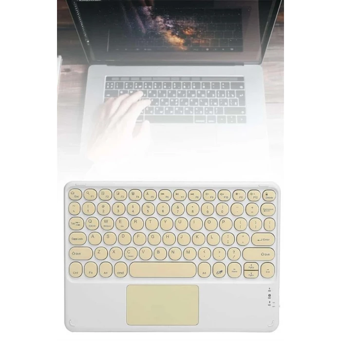 ieg™ Profesyonel Wifi Q Klavye Bluetooth Klavye Touchpad 10.8 Inç