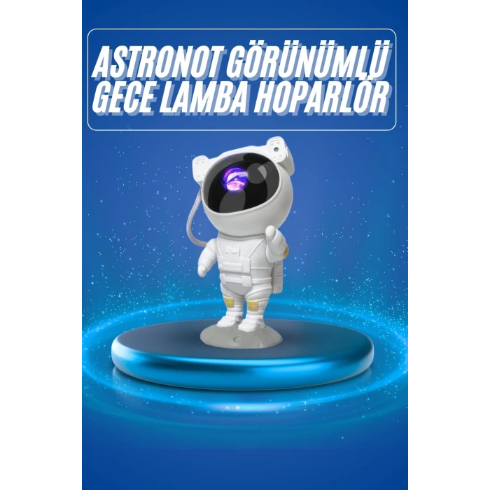 ieg™ Projeksiyon Astronot Lamba Speaker Sevimli Astronot Bluetooth Hoparlör