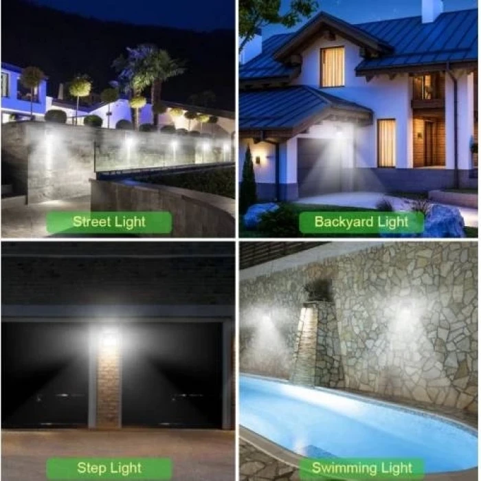 ieg™ Projektör 100 Ledli Işık Sensörlü Güneş Enerjili Solar Lamba