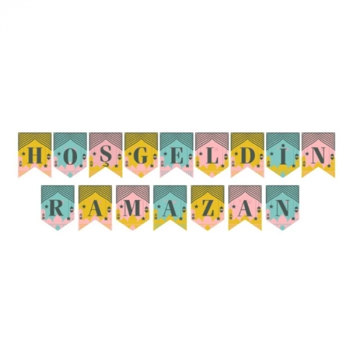 ieg™ Ramazan Renkli Banner Süs  Hoşgeldin Ramazan