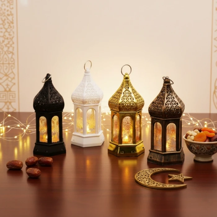 ieg™ Ramazan Temalı Büyük Altıgen Kapalı Kubbe LED Lamba